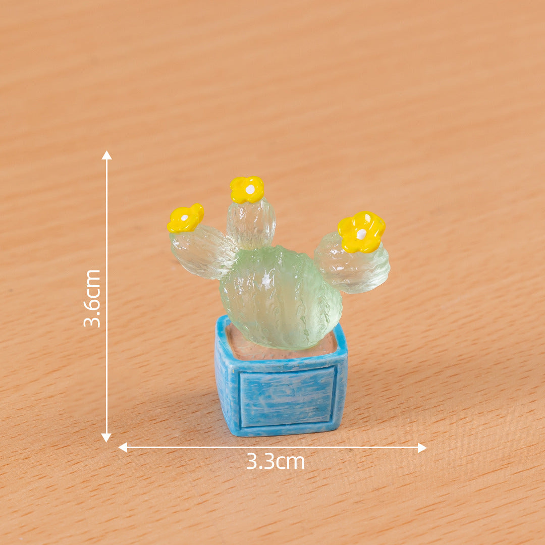 Fluorescent Simulation Cactus Gardening Baby House Decoration Accessories Desktop Mini Ornament