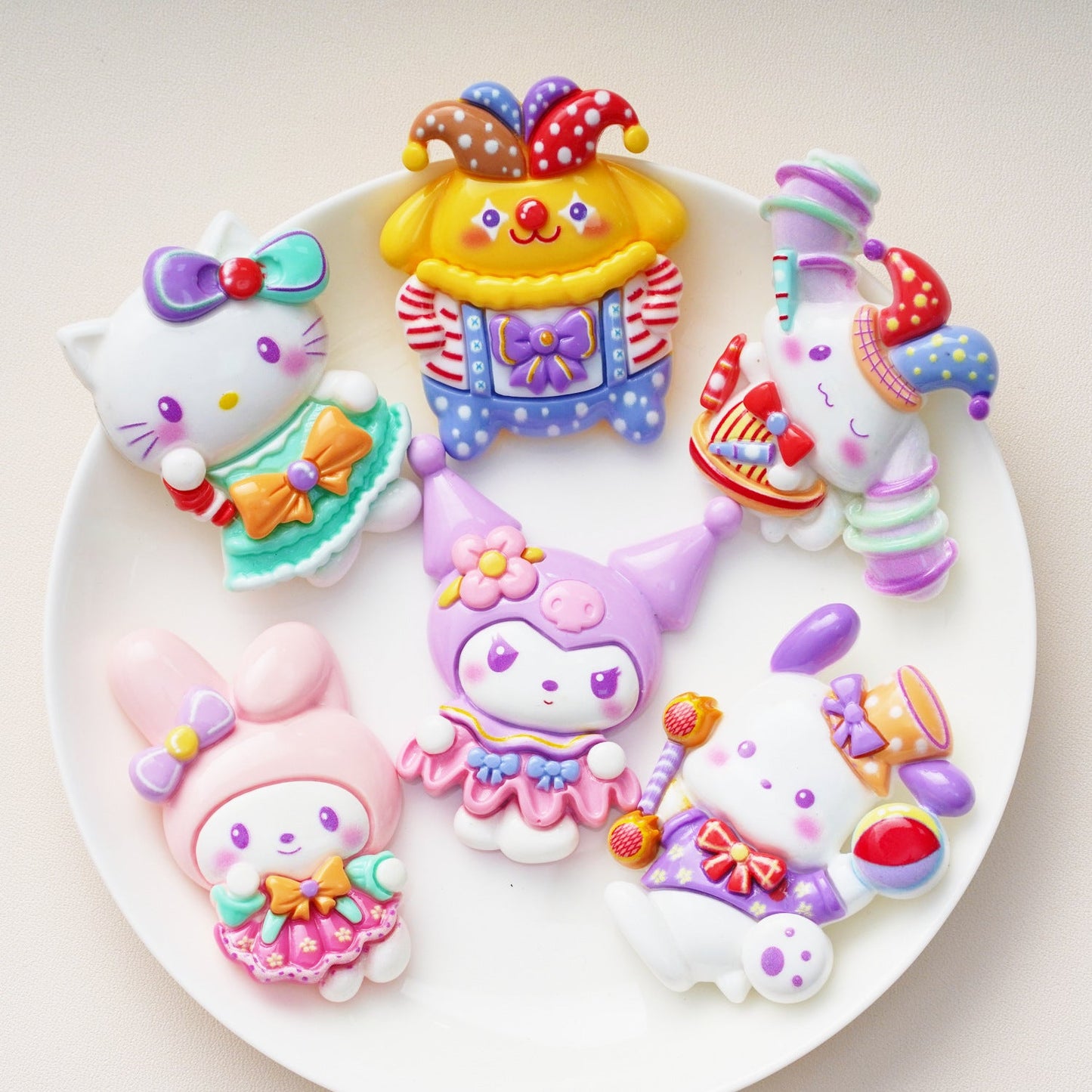 10 PCS Large Cartoon Resin Charms