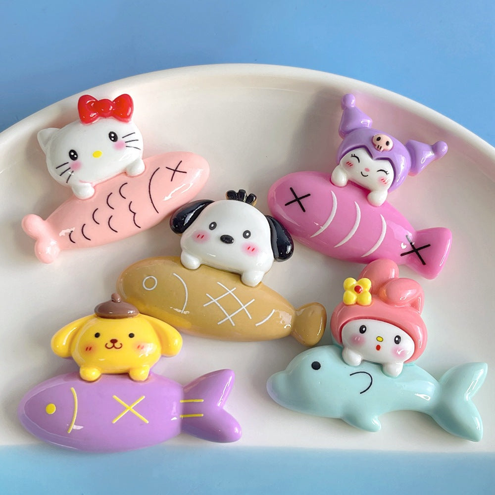 10 PCS Large Cartoon Resin Charms