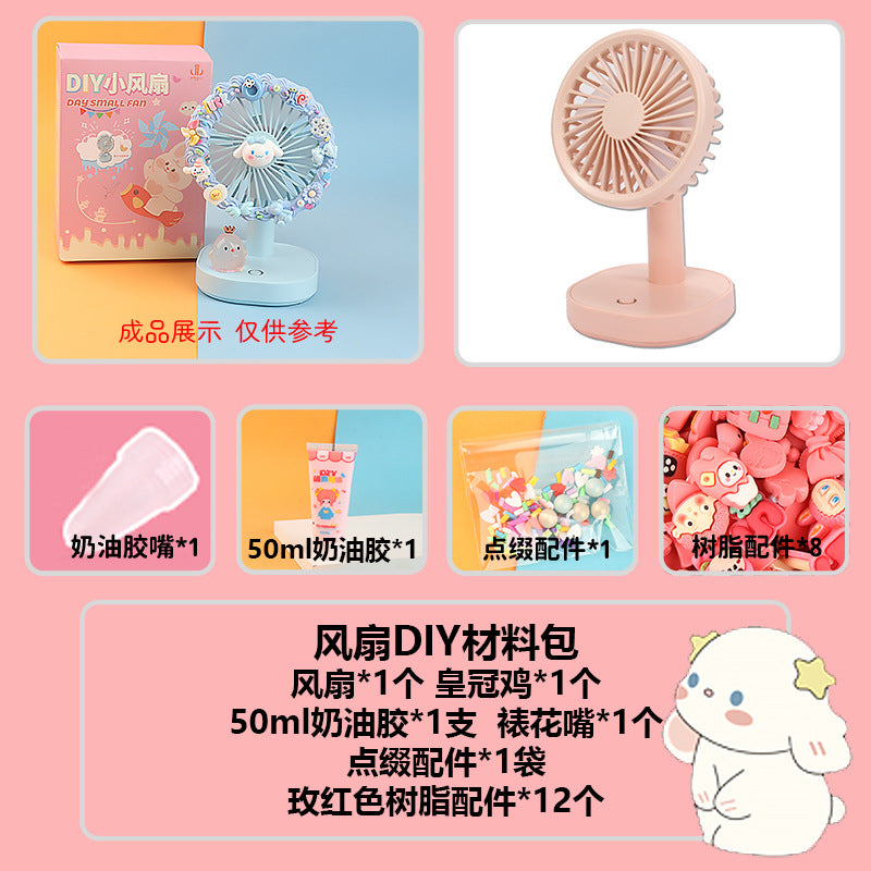 [DIY Handmade Bag Material Pack] Cream Glue Hairpin Resin Accessories Set