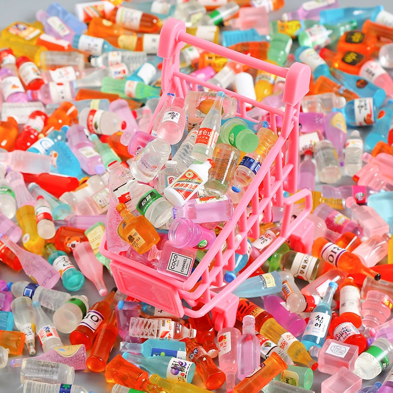 Simulated Food and Play Snacks and Beverages Bottle Wine Bottle Shopping Cart Resin Ornament