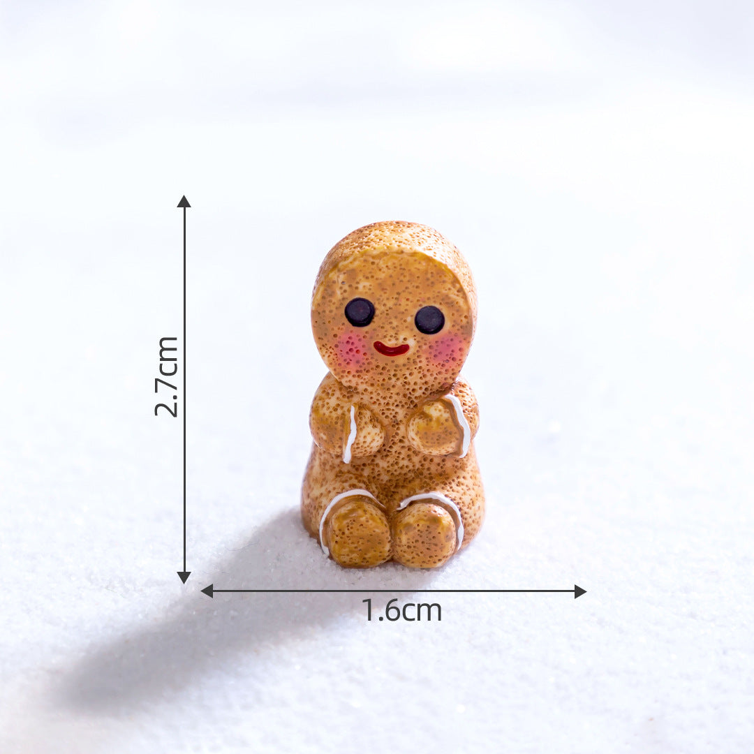 Micro Landscape Christmas Gingerbread Man DIY Ornament Accessories Mini Knickknacks