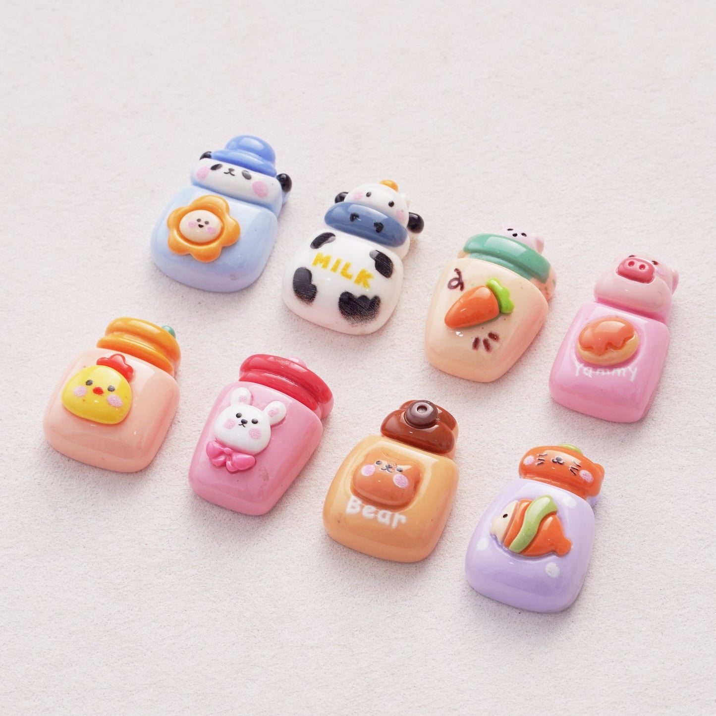 10 PCS Cartoon Resin Charms for DIY Crafts