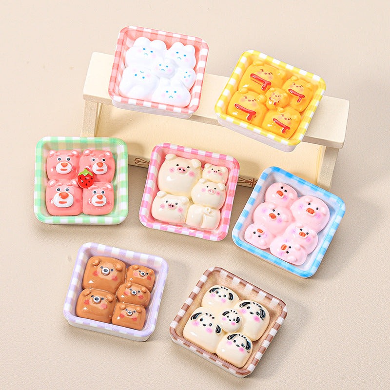 10 PCS Cartoon Resin Charms