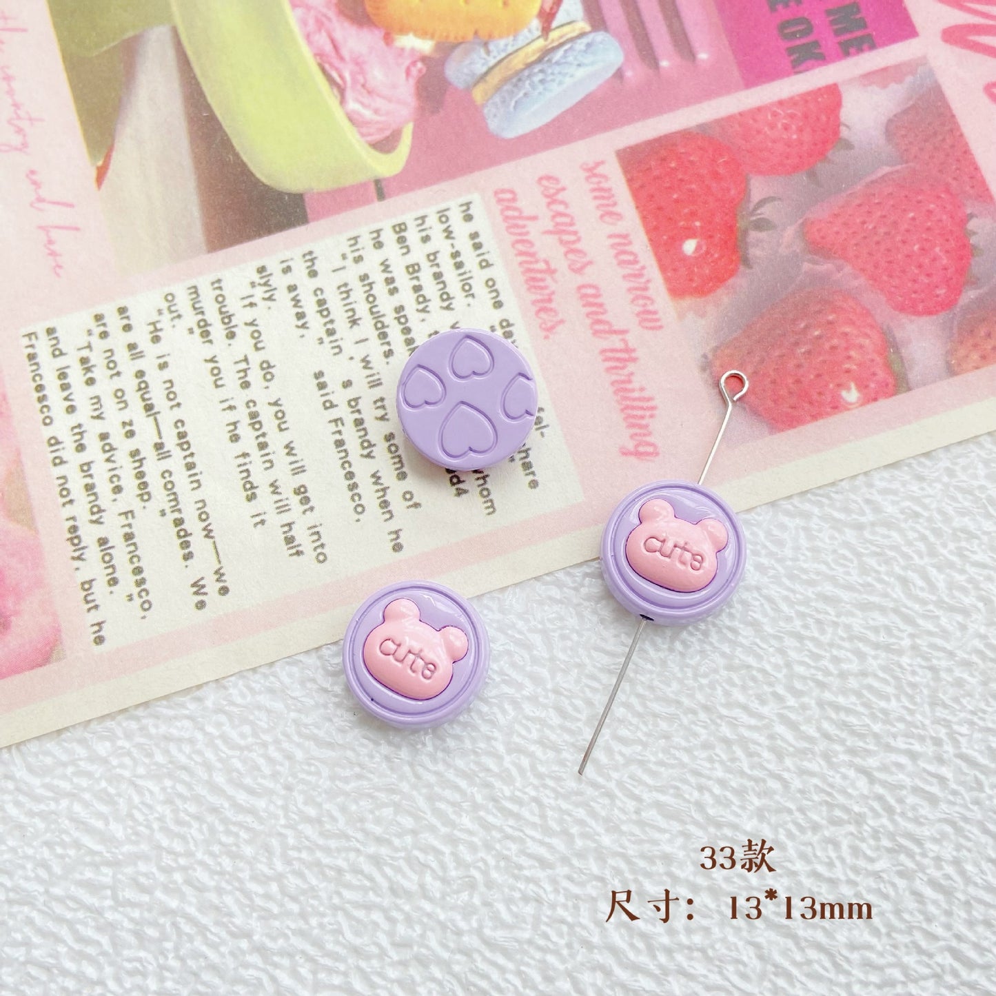 10Pcs Color Splicing Bow Alloy Letter Love Wings Kitten Gloves DIY Beaded Bracelet Mobile Phone Chain Material