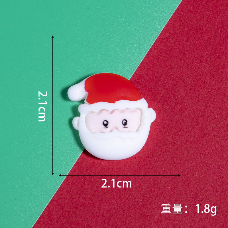 20pcs / Flat Christmas Cartoon DIY Resin Accessories