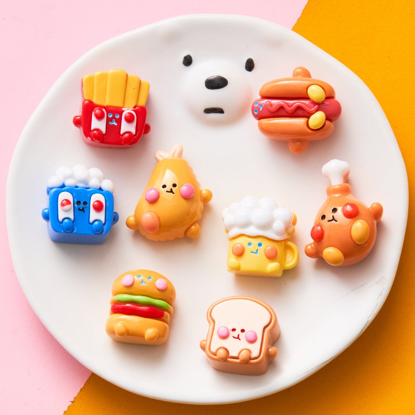 10 PCS Cartoon Resin Charms for DIY Crafts