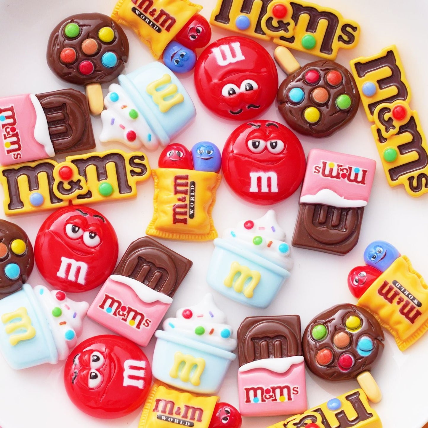 10 PCS Cartoon Resin Charms for DIY Craftsm