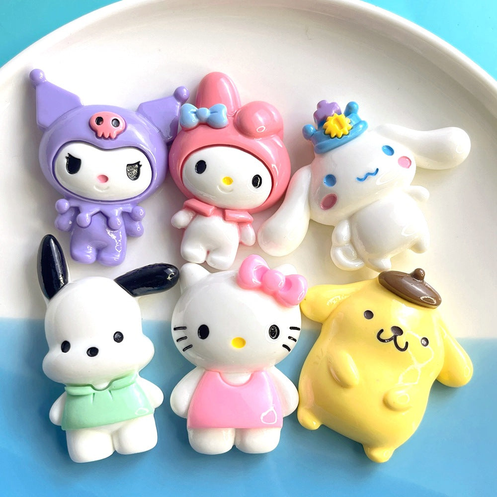 10 PCS Large Cartoon Resin Charms