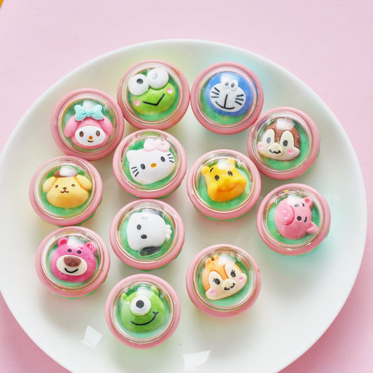 10 PCS Cartoon Resin Charms for DIY Crafts