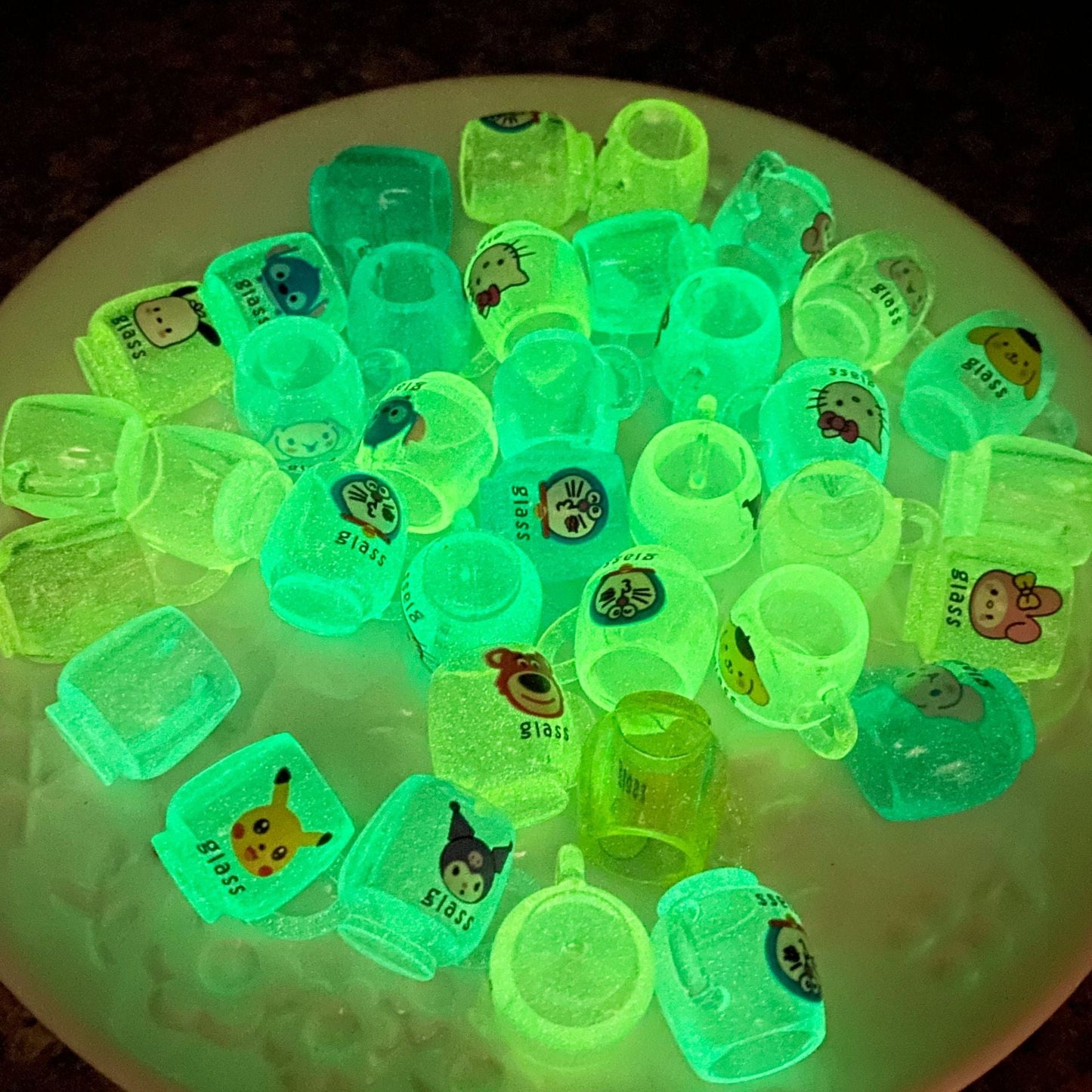 Glow-in-the-dark mini bottle