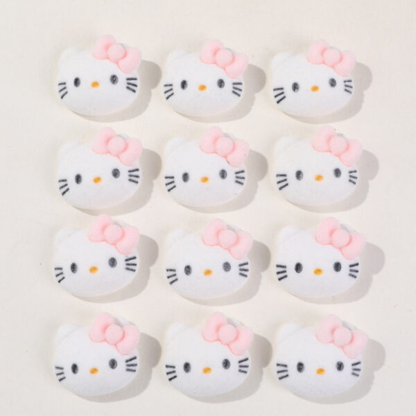 Flocked Hello Kitty Charm