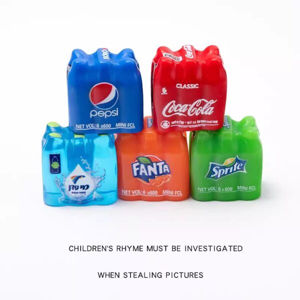 Mixed 10pcs Miniature Mini Simulation Food Play Whole Box Coke Sprite Fanta Pepsi Play House Toys Tabletop Ornament Food Play