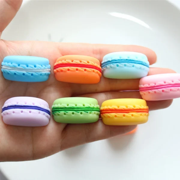 10PCS Dotted Half Macaron Series Resin Flat Back Cabochons For Hairpin Scrapbooking DIY Jewelry Craft Decoration Accessories