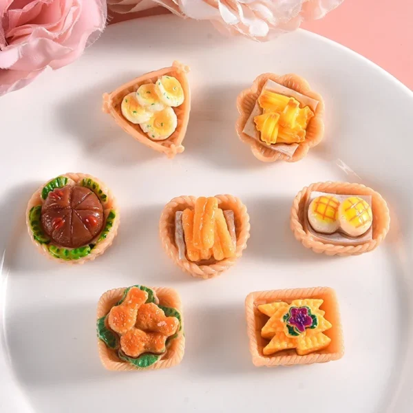 10PCS Shiny Chinese Breakfast Series Resin Flat Back Cabochons For Hairpin Scrapbooking DIY Jewelry Craft Decoration Accessories