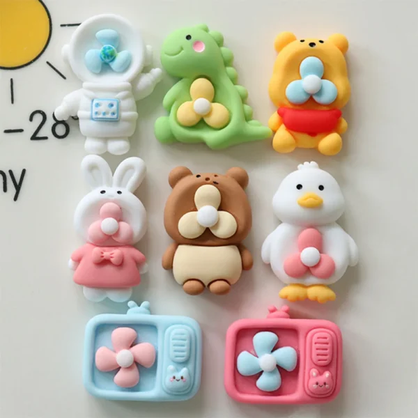 10PCS Fan Animal Series Flat Back Resin Cabochons For Hairpin Scrapbooking DIY Jewelry Craft Decoration Accessories