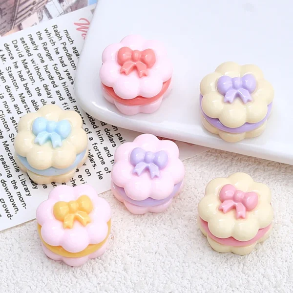 10PCS Shiny Gift Box Cake Series Resin Flatback Cabochons For Hairpin Scrapbooking DIY Jewelry Craft Decoration Accessories