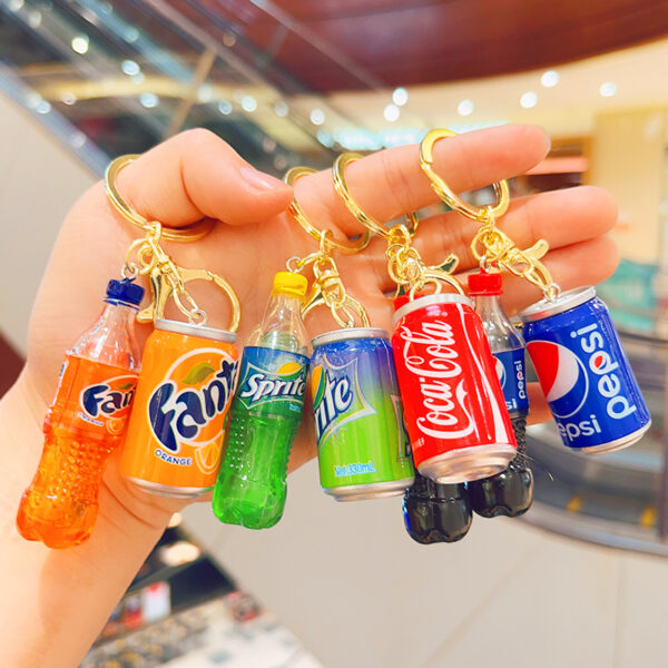 Coke Sprite Keychain bag car pendant small gift