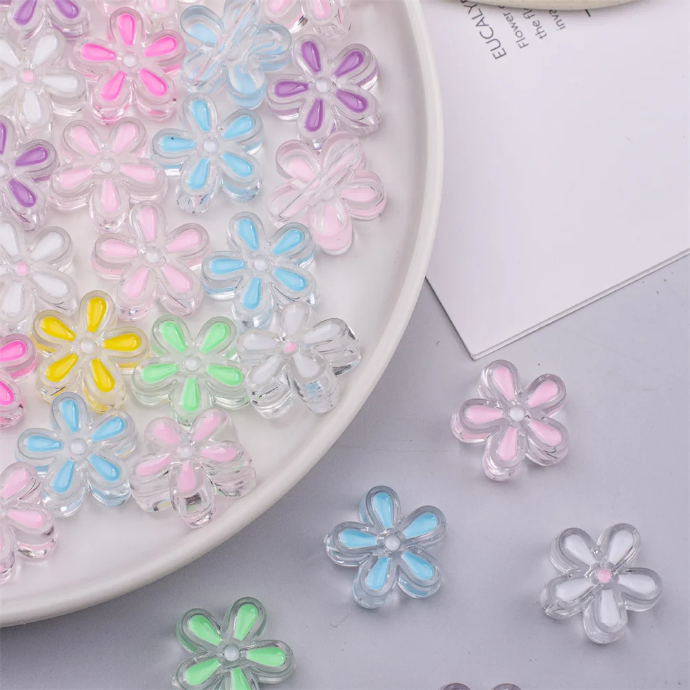 CH20 Kawaii Oil Dripping Beaded Cartoon Acrylic DIY Straight Hole Bead Cute Animals Mobile Phone Chain Manual Accessories - Imagem 2