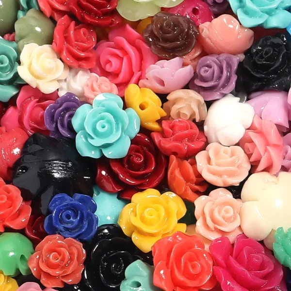 10/20Pcs 6 8 10mm Resin Beads Imitation Coral Flower Beads Loose Beads For Charm Jewelry Making DIY Bracelet Necklace