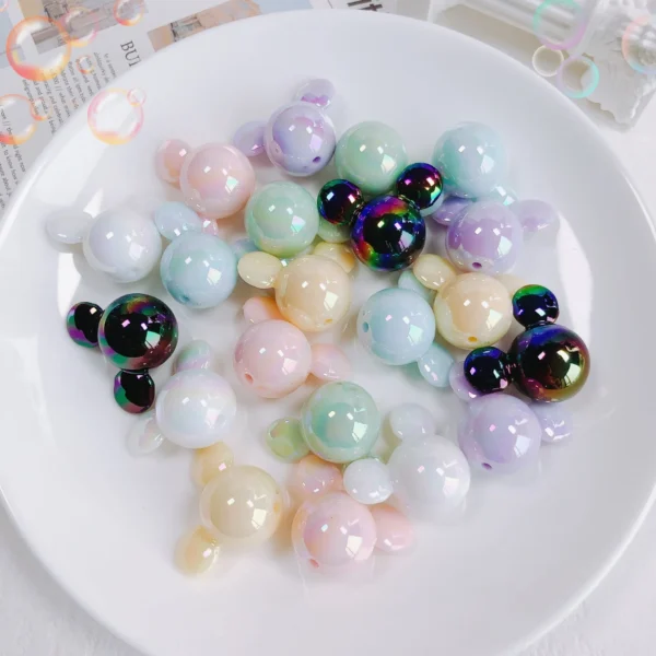 CH23 DIY Jewelry Acrylic Resin Simple Color Plating Color Girls Cute Scattered Beads Bead Accessories Material