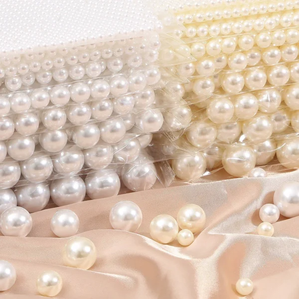 3-20mm Scattered beads hand-decorative accessories with holes imitation pearls on white ABS beaded DIY jewelry materials