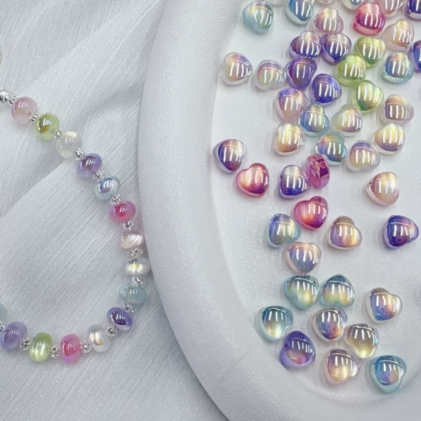 Tomorrow Youliang Love Aurora Cat's Eye Loose Beads Handmade Beading Accessories diy Jewelry Accessories Bracelet Mobile Phone Chain