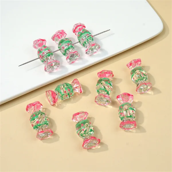 CH24 Candy Hand-painted Hair Ornaments Bracelet Colorful New Hair String Beads DIY Accessories Handmade Materials Jewelry Beads