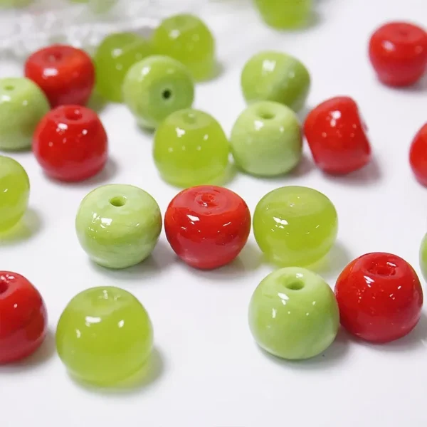 【 Apple Paradise 】 Light Worker Glass Fruit Beads Handmade Beads DIY Bracelet Necklace Earrings Accessories