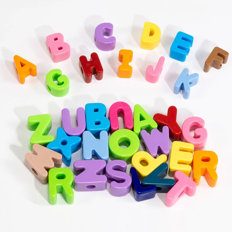 26 Large 6mm Hole Letter Beads 20mm A to Z for DIY Jewelry Making Kit Bracelet key chain and Educators to Learn Letters - Image 2