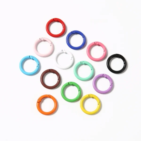 10/20/50/100 PCS Multicolor Keyring Split Rings Colorful Key Chains for DIY Pendants Jewelry Making Supplies