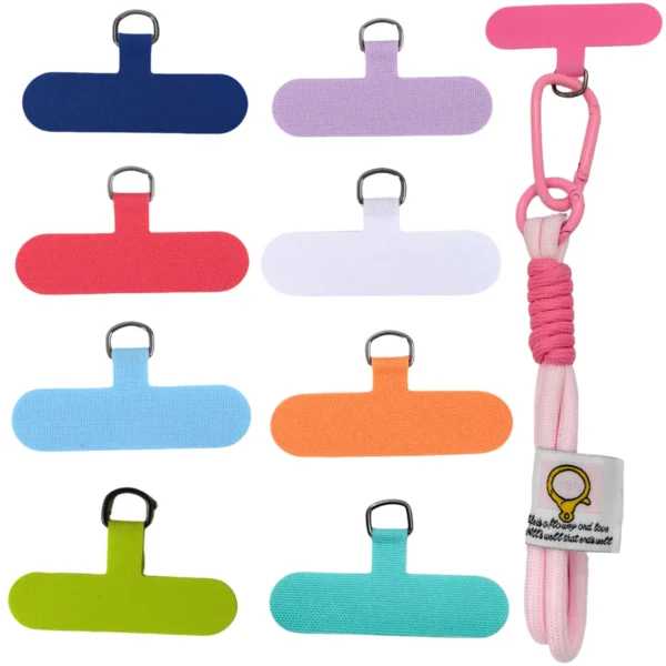 5pcs Phone chain Lanyard Anti-lost Lanyard Strap Detachable Oxford Metal Ring Clip Hang Cord Tether keychain Accessories