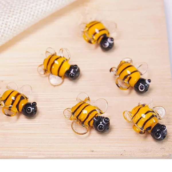 Bee Animal Glass Bead Diy Bracelet Necklace Accessories