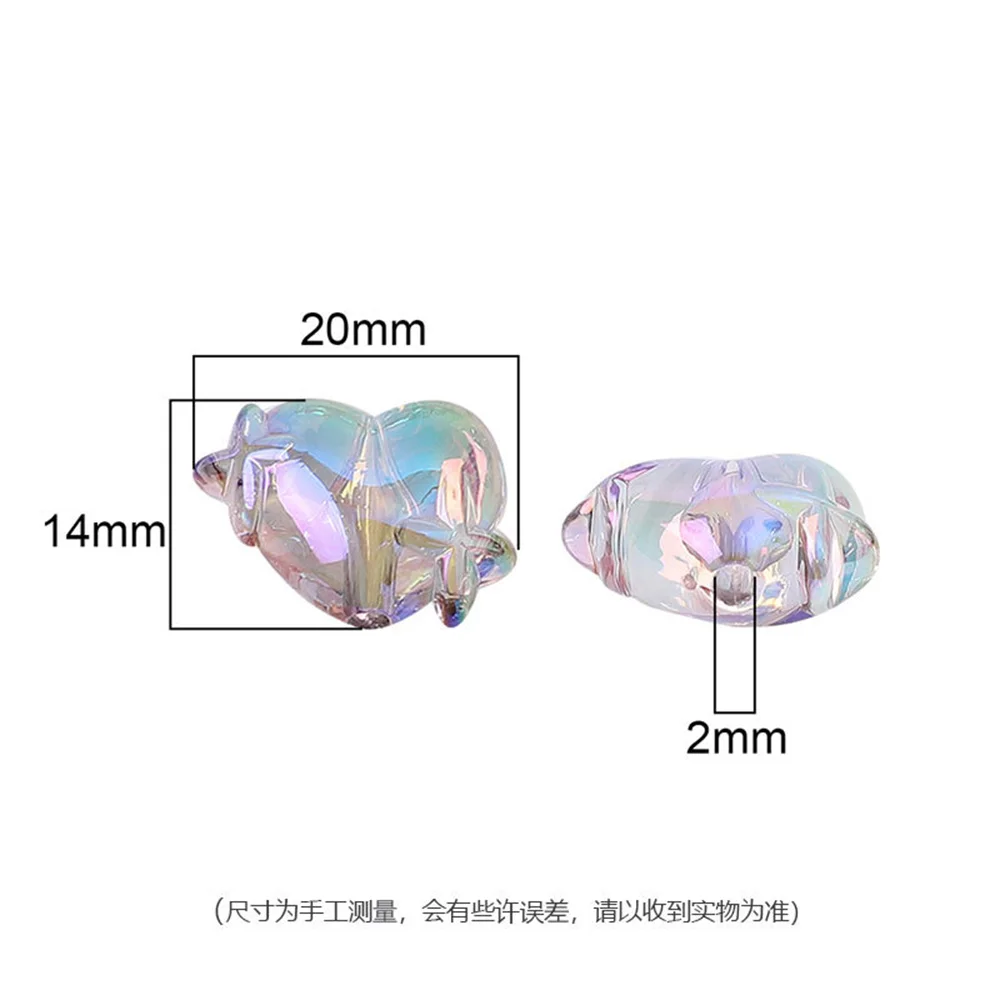 CH93 Acrylic Colorful Star Heart Beads Bracelet Necklace Loose Beads Handmade DIY Jewelry Accessories Making Materials - Imagem 3