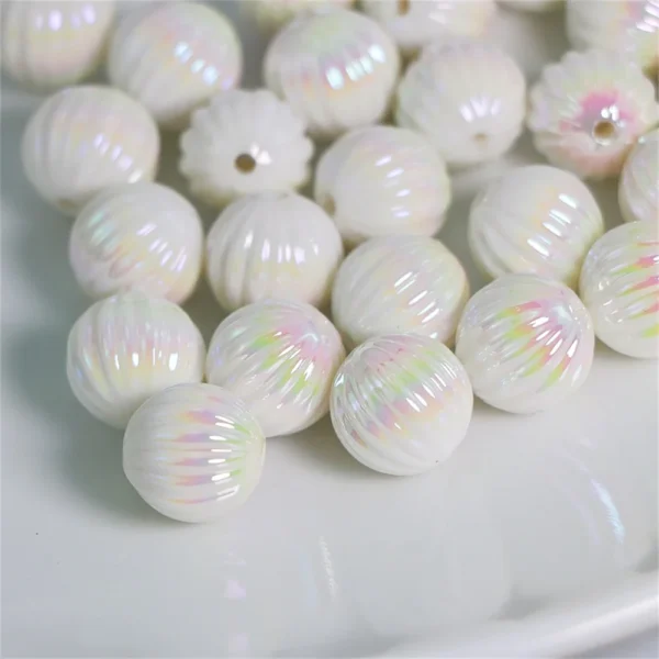 ZW36 Uv Magic Pumpkin Beads Acrylic Beads Diy Handmade Jewelry Lovely White Shiny Girl Handmade Jewelry Beaded Accessories.