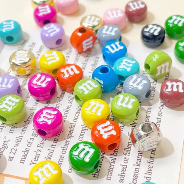 Alloy M Bean Beads Spacer Beads DIY Handmade Jewelry Earrings Accessories Necklace Bracelet Accessories Personalized And Simple