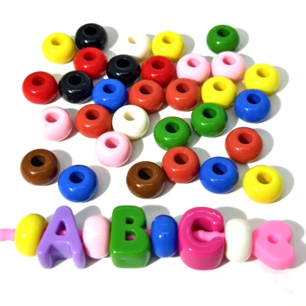 20pcs Solid color wheel bead red green blue pink 16mm Separated beads big hole for DIY jewelry making bracelets necklaces chains