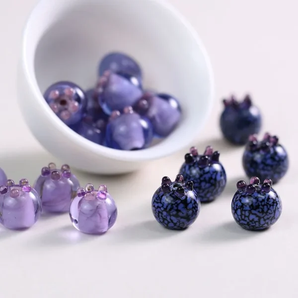 Blueberry Glass Beads Handmade Simulation Fruit Raspberry Jewelry Bracelet DIY Accessories