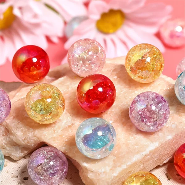 CH78D 10Pcs 16mm Bright Burst Beads Colorful Diy Bracelet Handmade Clothes Pen Beads Jewelry Accessories Material