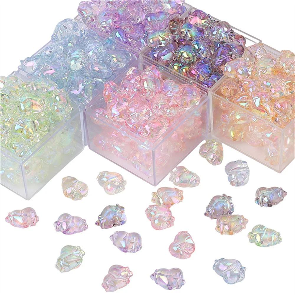 CH93 Acrylic Colorful Star Heart Beads Bracelet Necklace Loose Beads Handmade DIY Jewelry Accessories Making Materials - Imagem 4