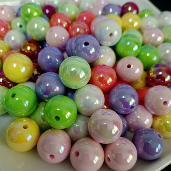 CH84 10Pcs 16mm Colorful Bright Straight Hole Girl Cute Kawaii Pen Necklace Bracelet Lovely Handmade Diy Beaded Handmade Gifts