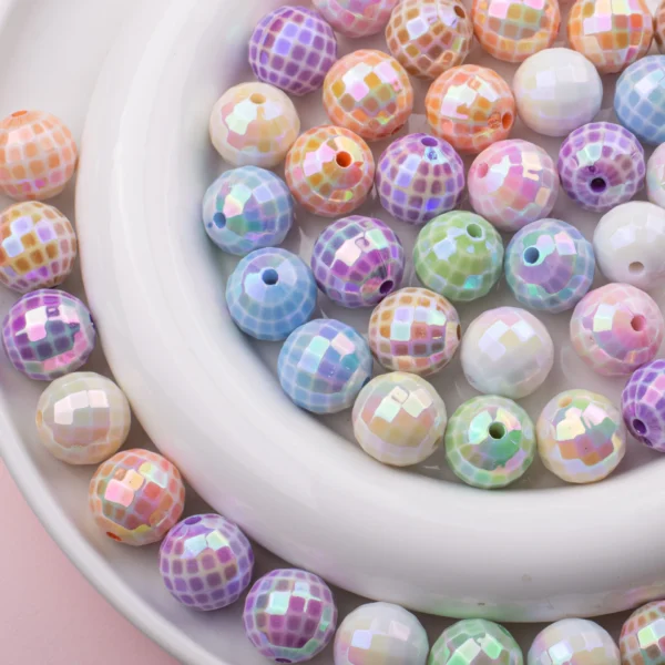 TX08 Fashion Diy Mobile Phone Chain Accessories Colored Acrylic Beads 14mm Beads Beautiful Girl Handmade Jewelry Gifts Beads