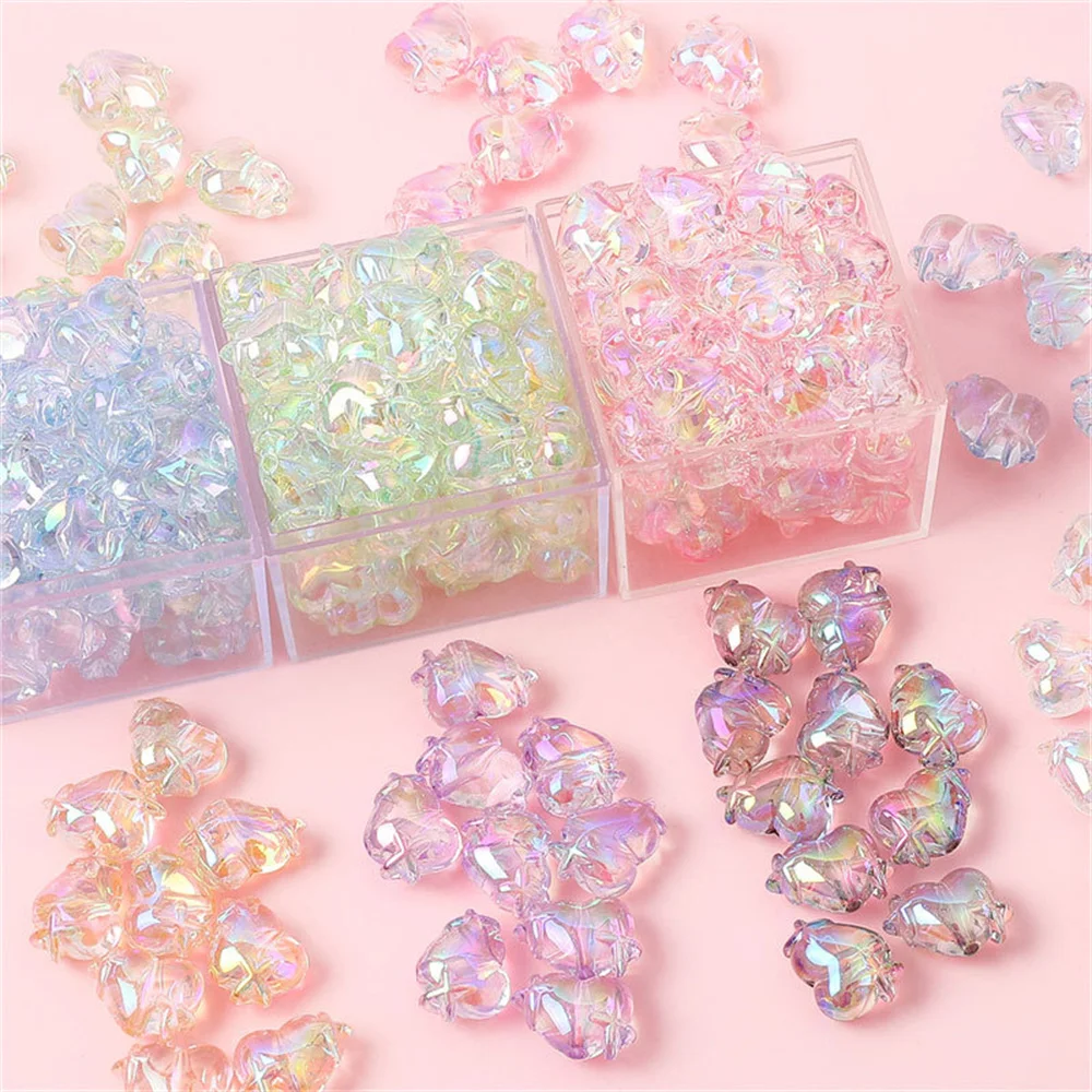 CH93 Acrylic Colorful Star Heart Beads Bracelet Necklace Loose Beads Handmade DIY Jewelry Accessories Making Materials - Imagem 2