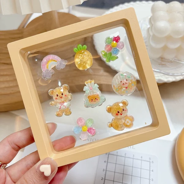 Cute Butter Bear center console car screen three-dimensional 3D electric car stickers women's car interior decoration ornaments seamless stickers