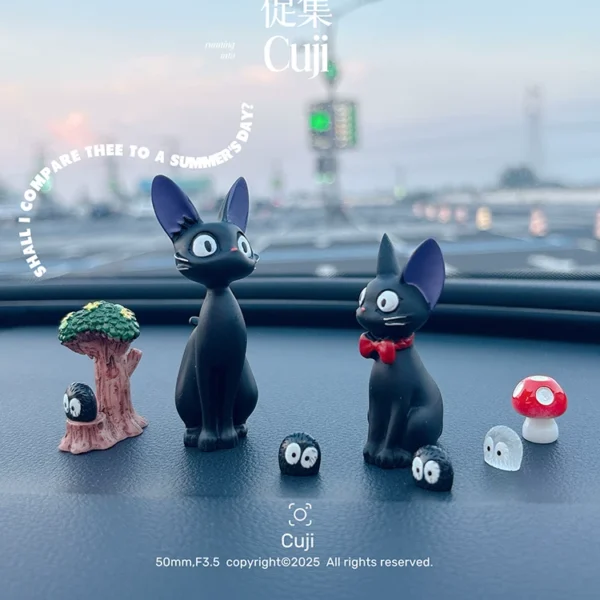 Kiki's Delivery Service Black Cat Car Center Console Screen Standing Considerate Interior Supplies Decorative Table Ornaments Briquettes