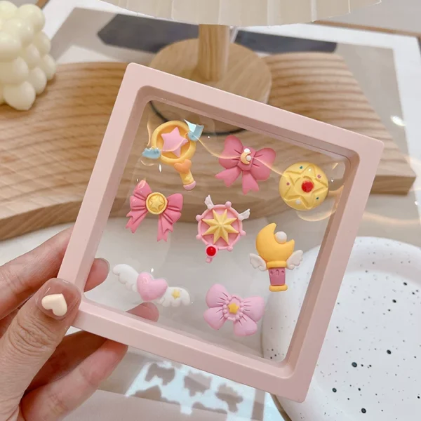 Cute ladies car interior decorations center console decorative stickers car interior stickers car screen 3D cartoon stickers
