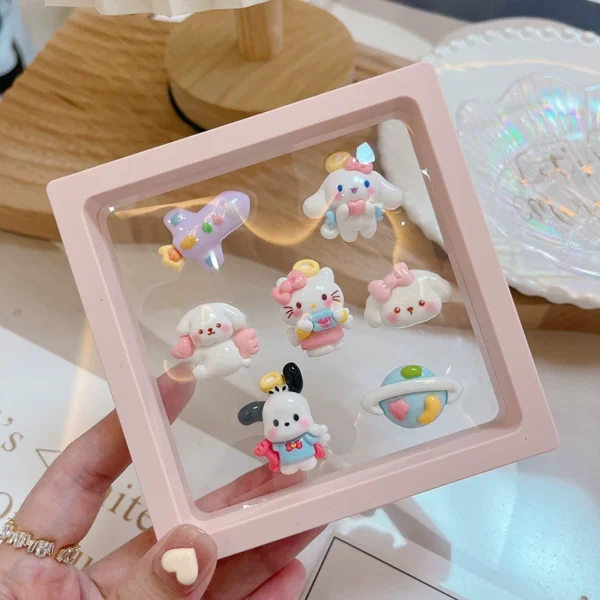 Lady's cute cartoon car interior display center console electric vehicle dashboard screen three-dimensional 3D decorative sticker