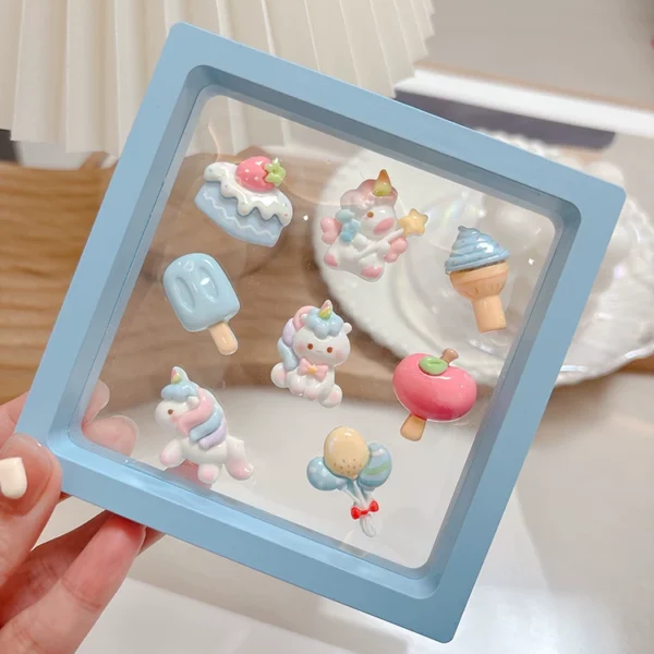 Cute unicorn center console car screen three-dimensional 3D cartoon electric car stickers ladies car interior decoration ornaments