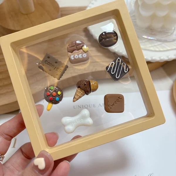 Chocolate lady car interior decoration stickers car interior stickers center console screen electric car 3D cartoon stickers