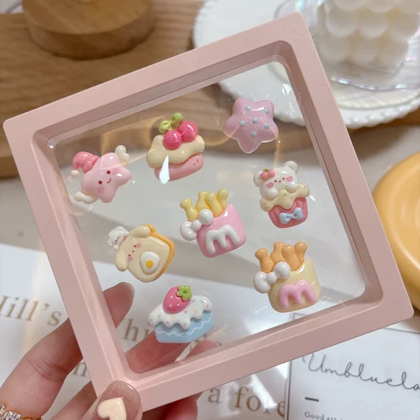 Cute cartoon ladies car interior decoration stickers car interior patches center console screen three-dimensional 3D traceless stickers